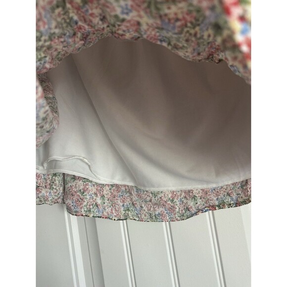 Next Trend Size 28 Mini Ruffle Floral Multicolor Lined Skirt Made In Turkey - Picture 3 of 8